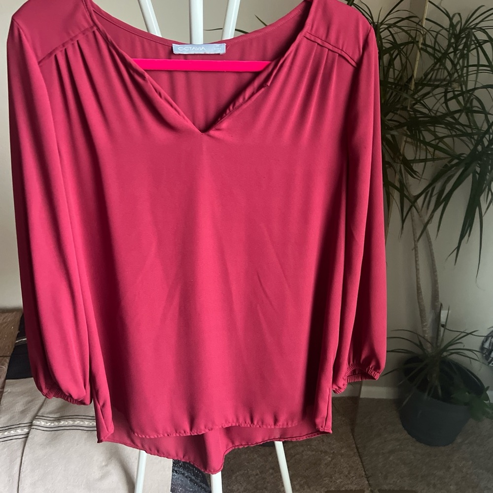 Avia Deep Red Women's Blouse